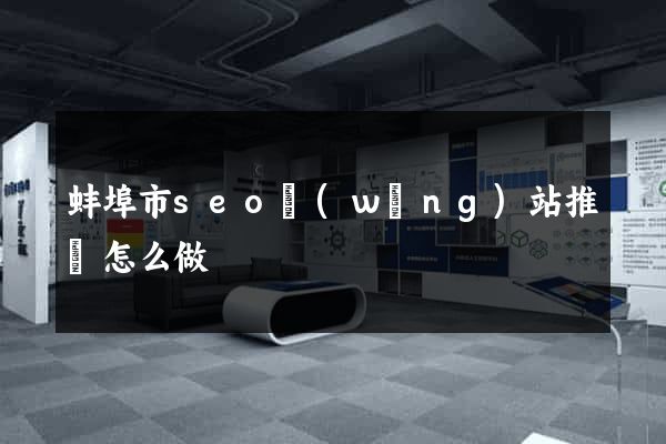 蚌埠市seo網(wǎng)站推廣怎么做