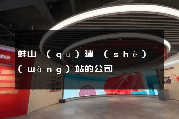 蚌山區(qū)建設(shè)網(wǎng)站的公司