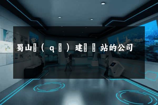 蜀山區(qū)建設網站的公司