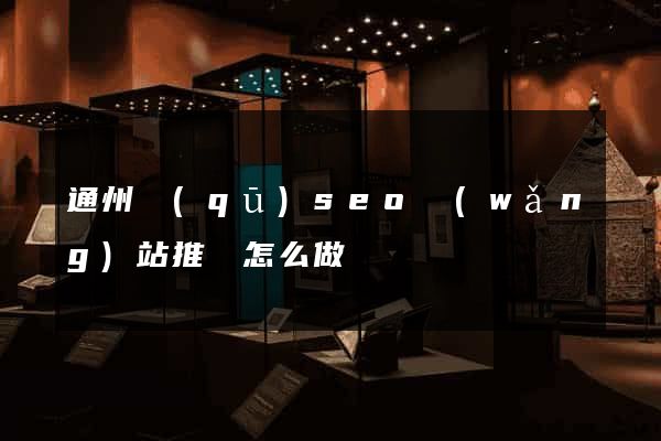通州區(qū)seo網(wǎng)站推廣怎么做