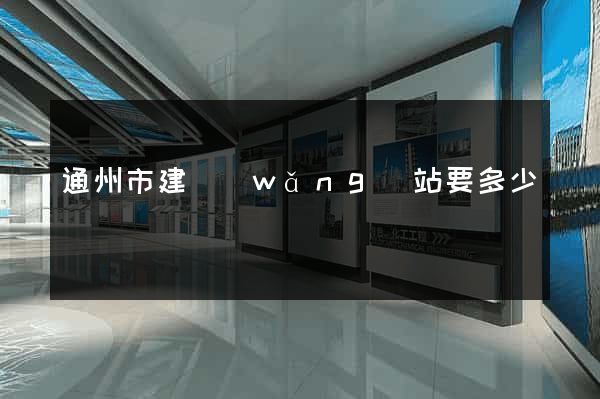 通州市建網(wǎng)站要多少錢