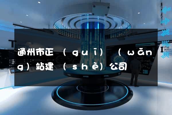 通州市正規(guī)網(wǎng)站建設(shè)公司