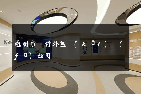 通州市軟件外包開(kāi)發(fā)公司