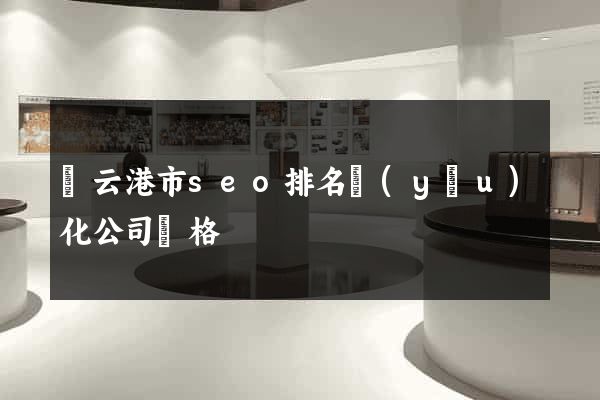 連云港市seo排名優(yōu)化公司價格