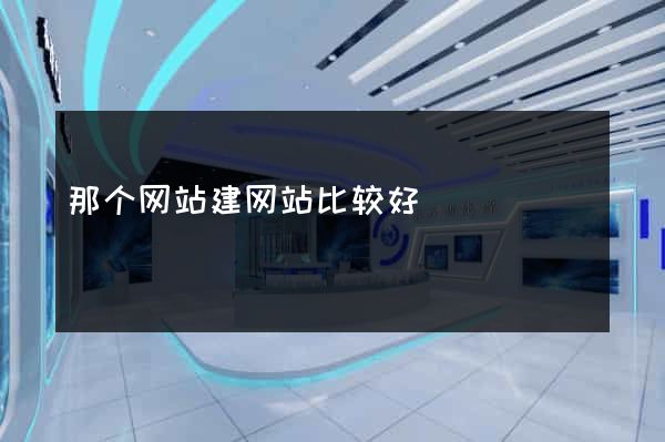 那个网站建网站比较好