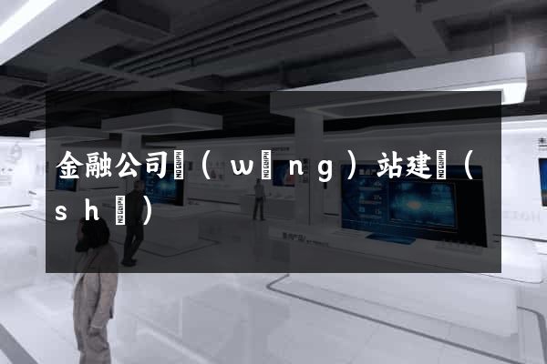 金融公司網(wǎng)站建設(shè)