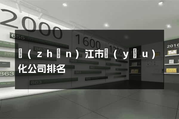 鎮(zhèn)江市優(yōu)化公司排名