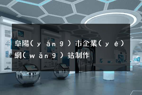 阜陽(yáng)市企業(yè)網(wǎng)站制作