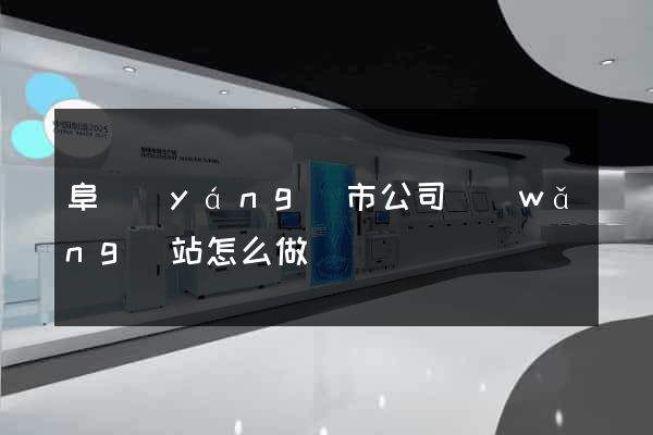 阜陽(yáng)市公司網(wǎng)站怎么做