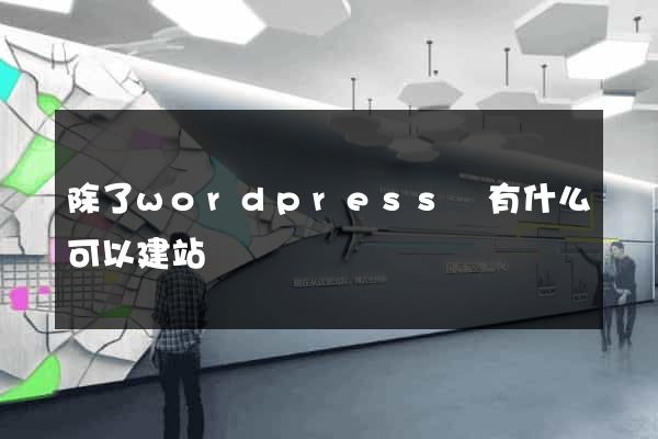 除了wordpress還有什么可以建站