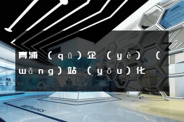 青浦區(qū)企業(yè)網(wǎng)站優(yōu)化