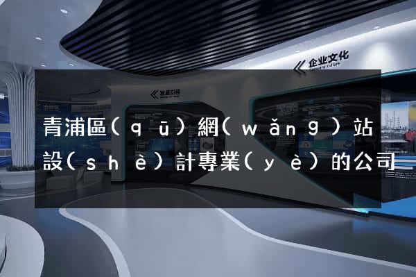 青浦區(qū)網(wǎng)站設(shè)計專業(yè)的公司