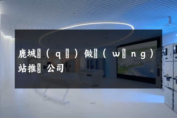 鹿城區(qū)做網(wǎng)站推廣公司