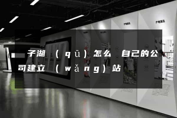 龍子湖區(qū)怎么給自己的公司建立網(wǎng)站