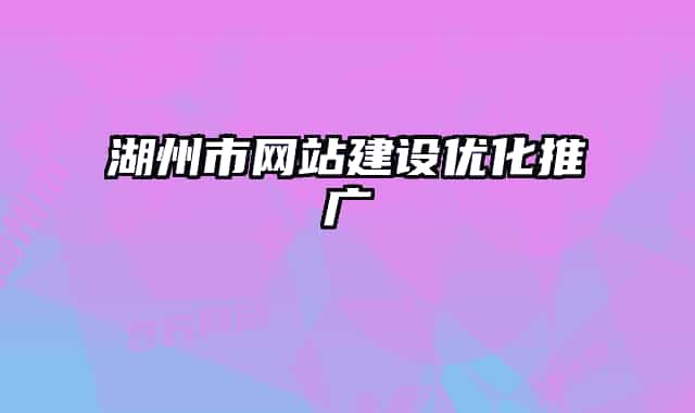 湖州市網(wǎng)站建設(shè)優(yōu)化推廣