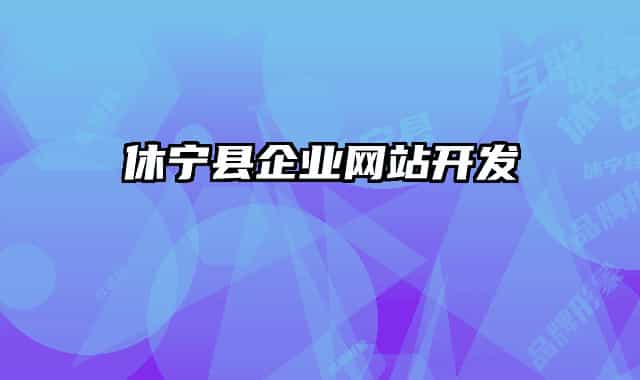 休寧縣企業(yè)網(wǎng)站開發(fā)