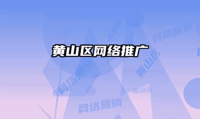 黃山區(qū)網(wǎng)絡(luò)推廣
