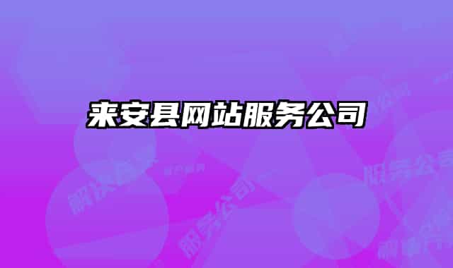 來安縣網(wǎng)站服務(wù)公司