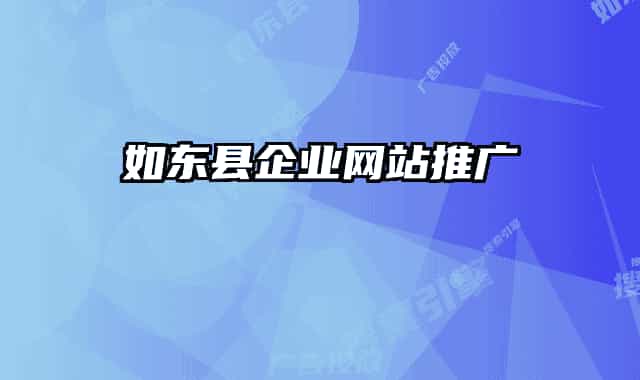 如東縣企業(yè)網(wǎng)站推廣