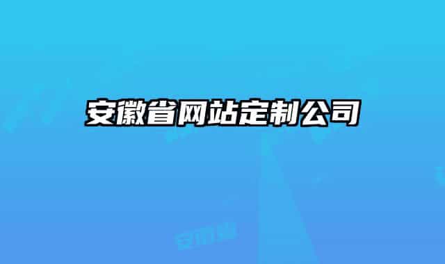 安徽省網(wǎng)站定制公司