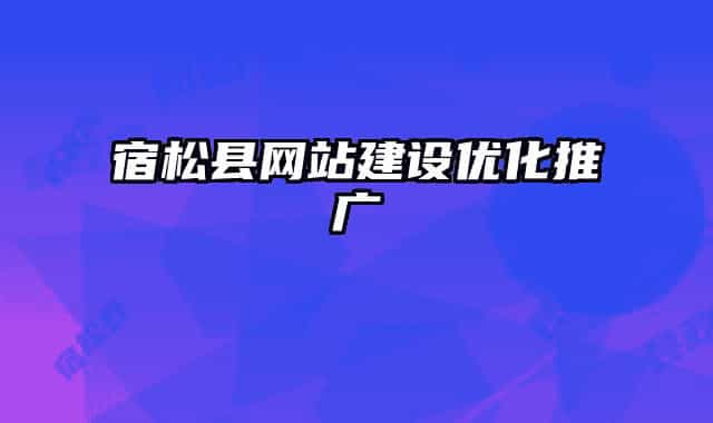 宿松縣網站建設優(yōu)化推廣