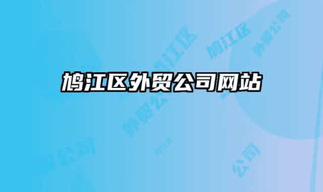 鳩江區(qū)外貿(mào)公司網(wǎng)站