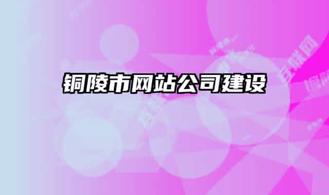 銅陵市網(wǎng)站公司建設(shè)
