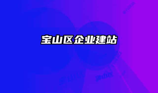 寶山區(qū)企業(yè)建站