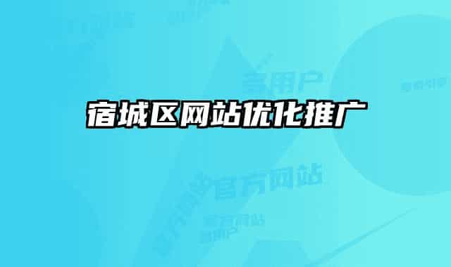宿城區(qū)網(wǎng)站優(yōu)化推廣