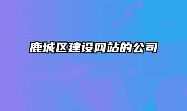 鹿城區(qū)建設(shè)網(wǎng)站的公司