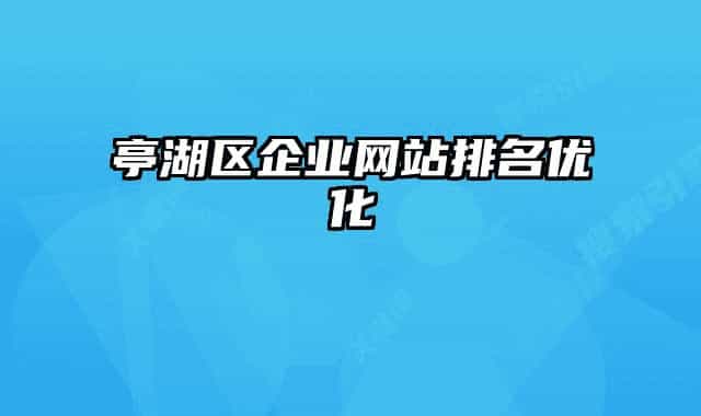 亭湖區(qū)企業(yè)網(wǎng)站排名優(yōu)化