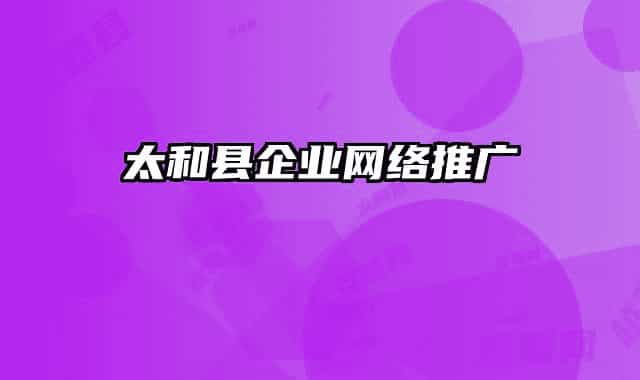 太和縣企業(yè)網(wǎng)絡(luò)推廣