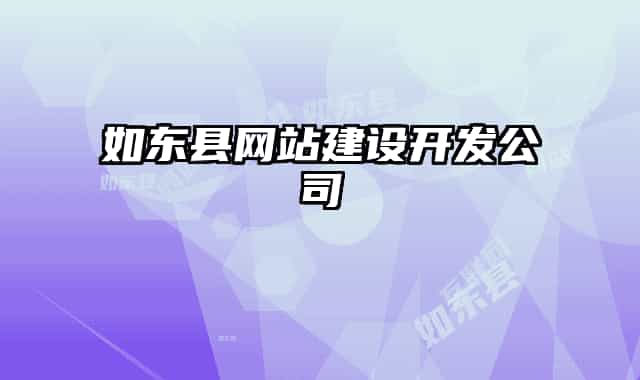 如東縣網(wǎng)站建設(shè)開發(fā)公司