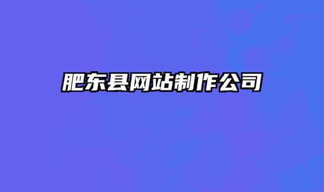 肥東縣網(wǎng)站制作公司