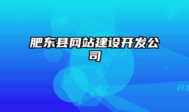 肥東縣網站建設開發(fā)公司