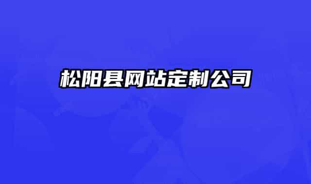 松陽(yáng)縣網(wǎng)站定制公司
