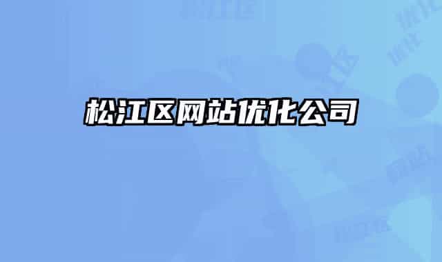 松江區(qū)網(wǎng)站優(yōu)化公司