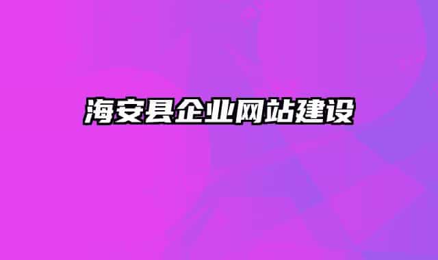 海安縣企業(yè)網(wǎng)站建設(shè)
