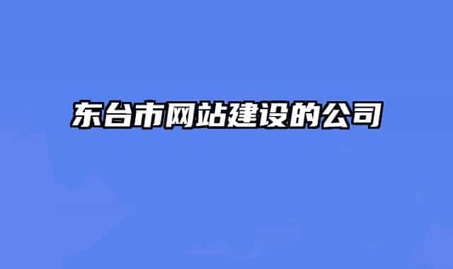 東臺(tái)市網(wǎng)站建設(shè)的公司