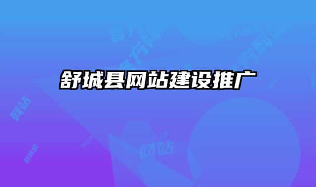 舒城縣網(wǎng)站建設(shè)推廣