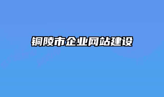 銅陵市企業(yè)網(wǎng)站建設(shè)