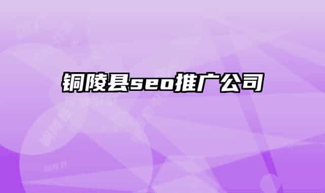 銅陵縣seo推廣公司