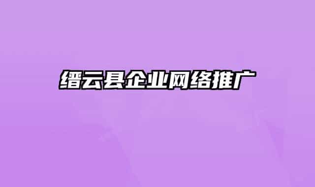 縉云縣企業(yè)網(wǎng)絡(luò)推廣