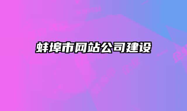 蚌埠市網(wǎng)站公司建設(shè)