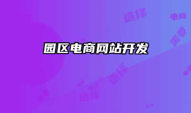 園區(qū)電商網(wǎng)站開發(fā)