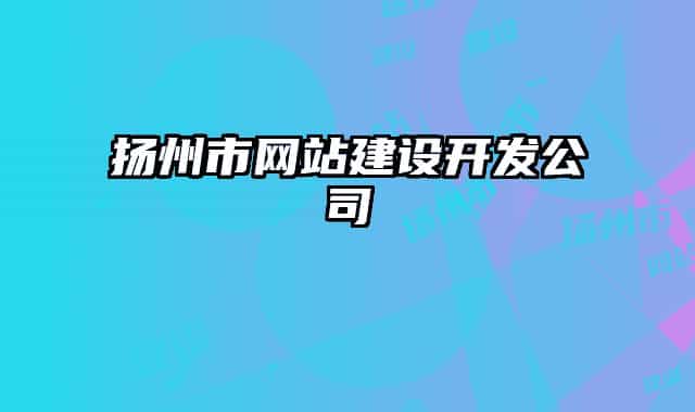 揚(yáng)州市網(wǎng)站建設(shè)開(kāi)發(fā)公司