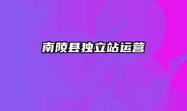 南陵縣獨(dú)立站運(yùn)營(yíng)