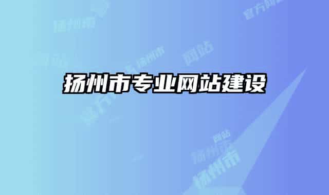 揚(yáng)州市專業(yè)網(wǎng)站建設(shè)
