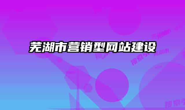 蕪湖市營銷型網(wǎng)站建設(shè)