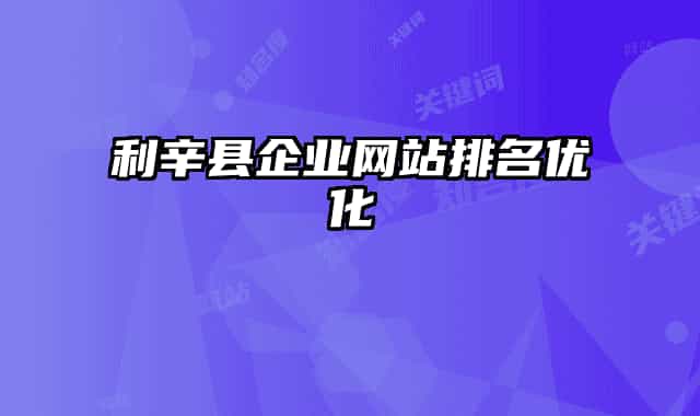 利辛縣企業(yè)網(wǎng)站排名優(yōu)化